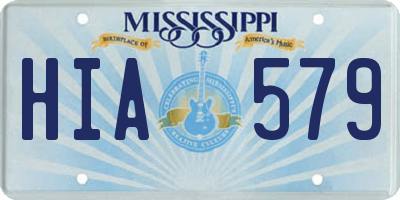 MS license plate HIA579