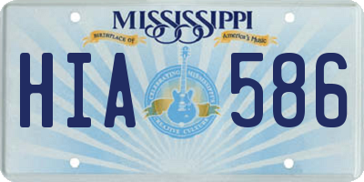 MS license plate HIA586