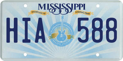 MS license plate HIA588