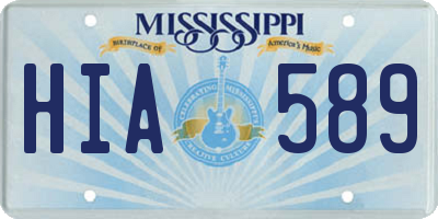 MS license plate HIA589