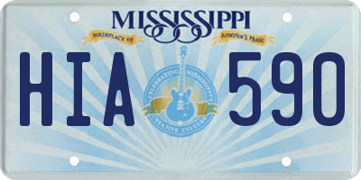 MS license plate HIA590