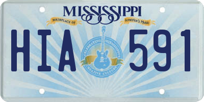 MS license plate HIA591