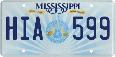 MS license plate HIA599