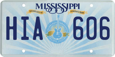 MS license plate HIA606