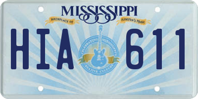 MS license plate HIA611
