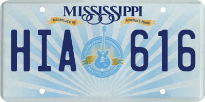 MS license plate HIA616