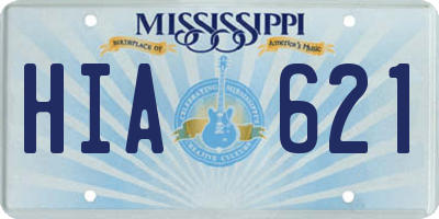 MS license plate HIA621
