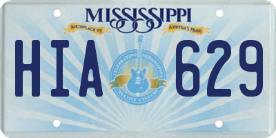 MS license plate HIA629