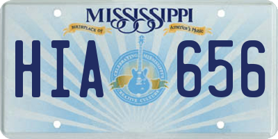 MS license plate HIA656