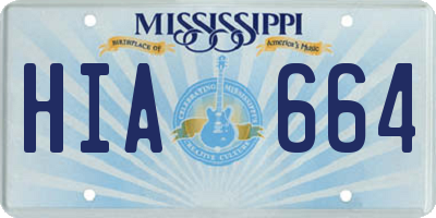MS license plate HIA664