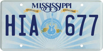 MS license plate HIA677