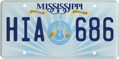 MS license plate HIA686