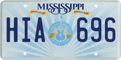 MS license plate HIA696