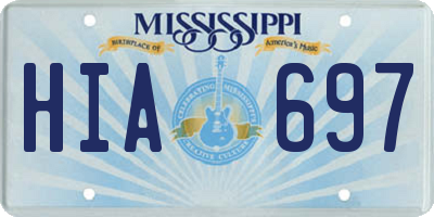 MS license plate HIA697