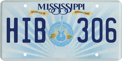 MS license plate HIB306