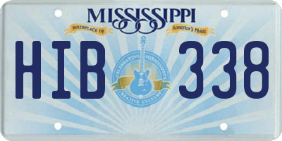 MS license plate HIB338