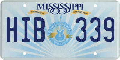 MS license plate HIB339