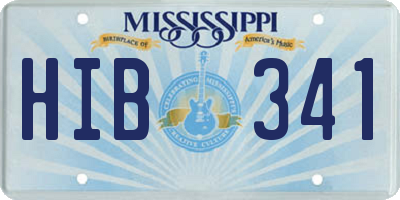 MS license plate HIB341