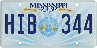 MS license plate HIB344