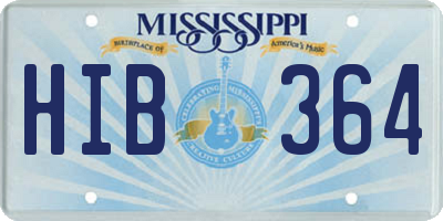 MS license plate HIB364