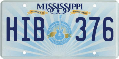 MS license plate HIB376