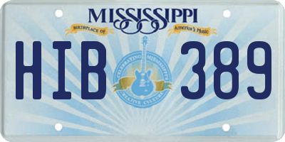 MS license plate HIB389