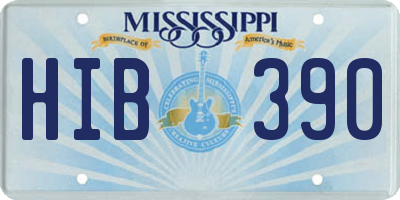 MS license plate HIB390