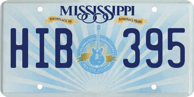 MS license plate HIB395