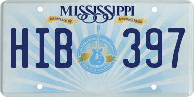 MS license plate HIB397