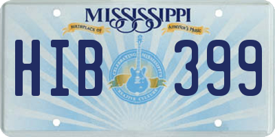 MS license plate HIB399