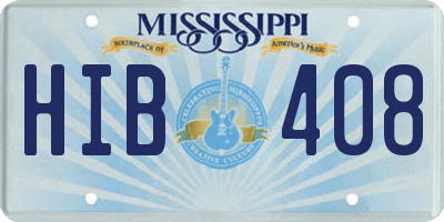 MS license plate HIB408
