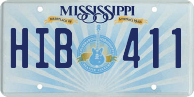 MS license plate HIB411