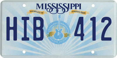 MS license plate HIB412
