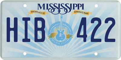 MS license plate HIB422