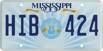 MS license plate HIB424