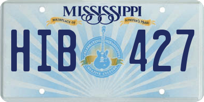 MS license plate HIB427
