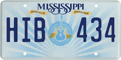 MS license plate HIB434