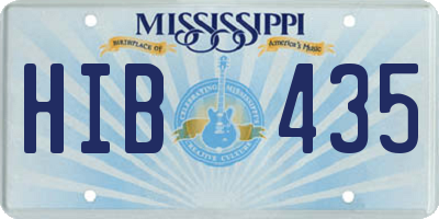 MS license plate HIB435