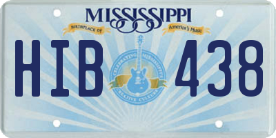 MS license plate HIB438
