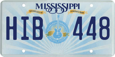 MS license plate HIB448