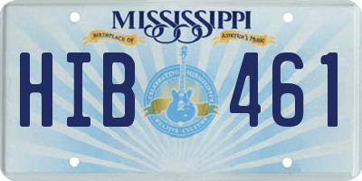MS license plate HIB461