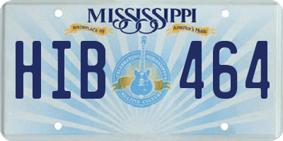 MS license plate HIB464