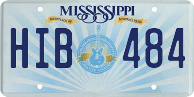 MS license plate HIB484