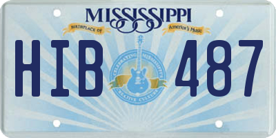 MS license plate HIB487