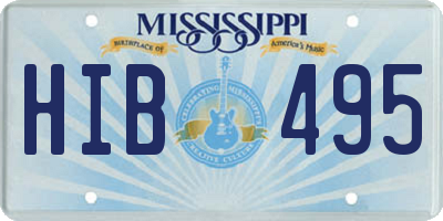 MS license plate HIB495