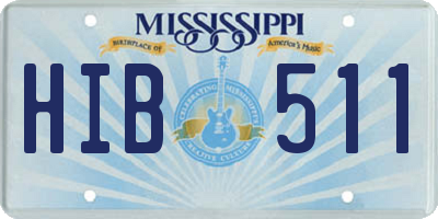 MS license plate HIB511