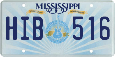 MS license plate HIB516