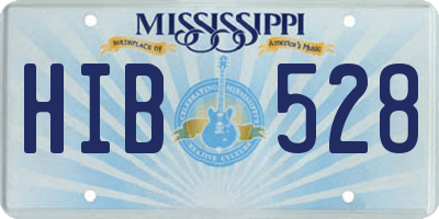 MS license plate HIB528