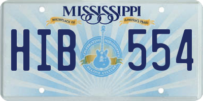 MS license plate HIB554