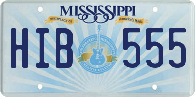 MS license plate HIB555